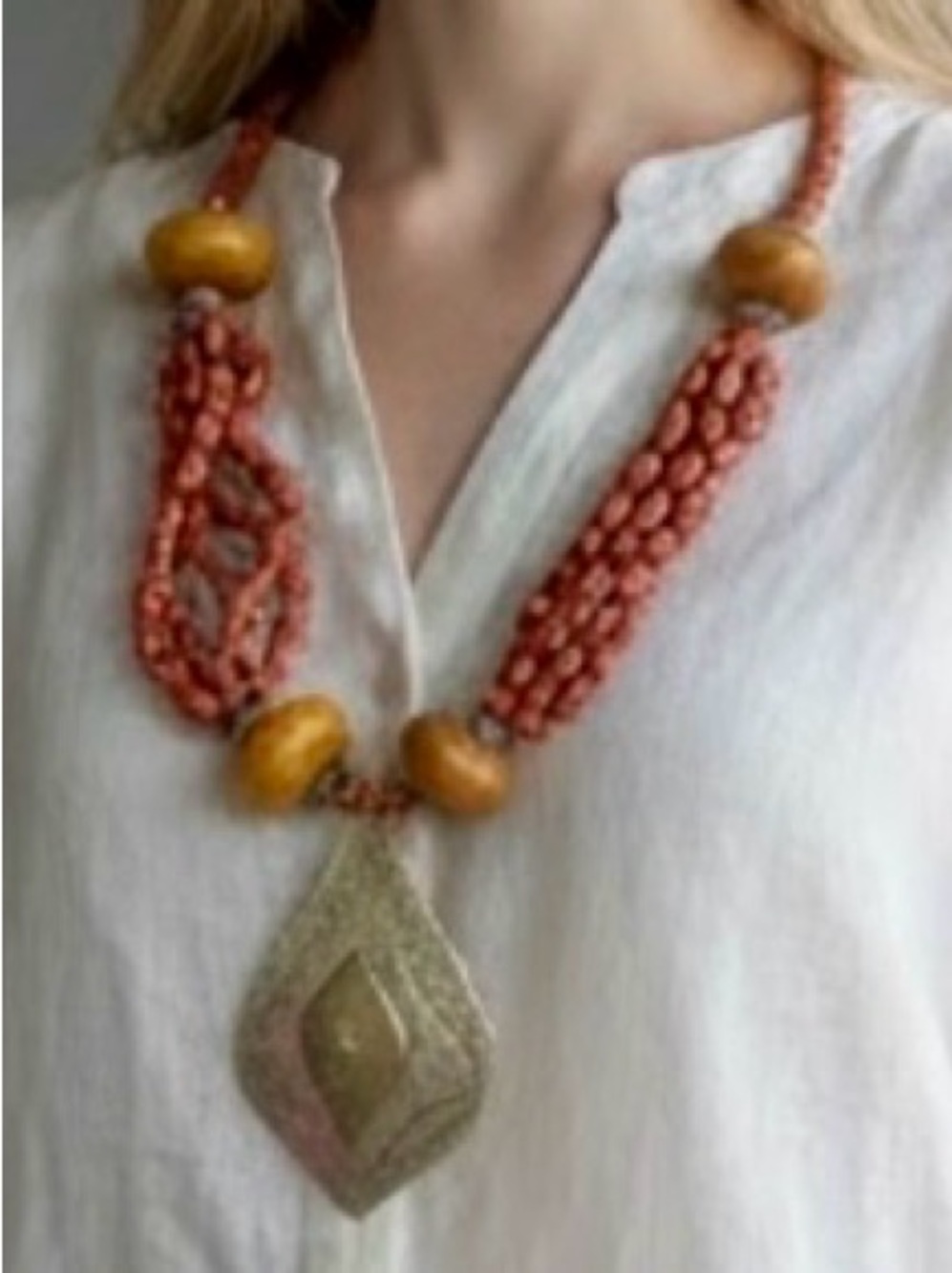 VINTAGE BUTTERSCOTCH Egg Yolk BALTIC AMBER BEAD Pendant Necklace 26" 105G